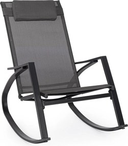 Антрацитен метален градински стол Ercolano – Bizzotto