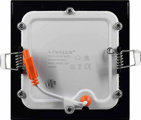 LED панел GRID, черен, 6W, 4000K