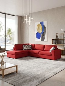 Ъгъл диван Must-Right-275φ 210β cm.-Red