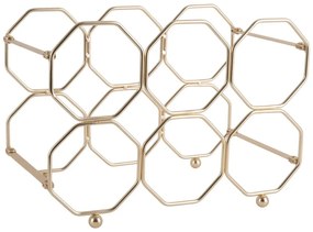 Метален сгъваем държач за вино в златисто Honeycomb - PT LIVING