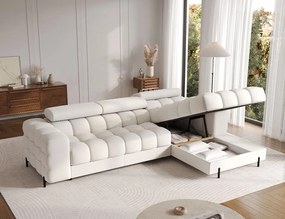 Ъглов диван Freyia-Бял-Ляв