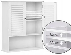 Висящ шкаф за баня от MDF 60 x 70 x 20 cm