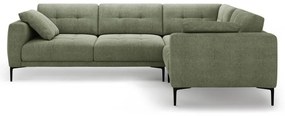 Зелен ъглов диван (десен ъгъл/L форма) Bemy – Micadoni