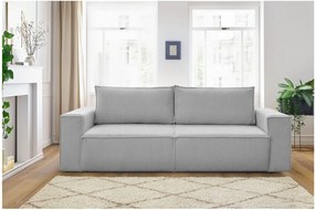 Светлосив диван от велур 245 cm Nihad - Bobochic Paris