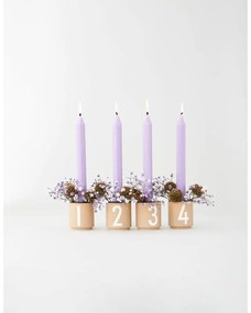 Порцеланови свещници в комплект от 4 бр. Mini - Design Letters