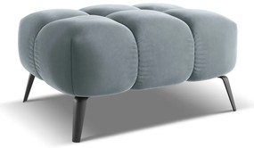 Светлосиня кадифена табуретка Nalu – Makamii