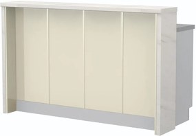 Островна кухненска пейка Modena-Length: 160 cm.-Beige-White Marble