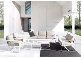 Бял алуминиев градински диван Merrigan – Bizzotto