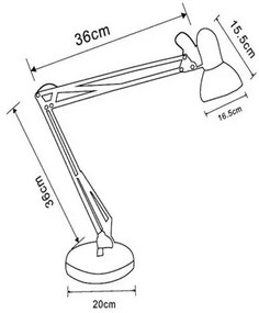 Настолна лампа Office - White