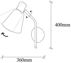 Стенна лампа в бронзов цвят ø 15 cm Sivani – Opviq lights