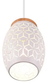 Бяла висяща лампа ø 15 cm Bidar - Trio