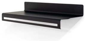 Черна метална стенна закачалка с рафт 78 cm Sway – Spinder Design