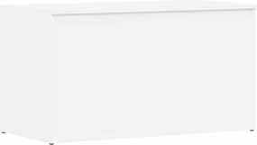 803056 vidaXL Сандък за съхранение, бял, 84x42x46 см, инженерна дървесина