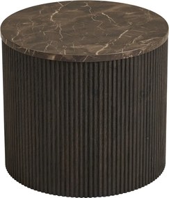 Кръгла странична масичка с плот от имитация на мрамор ø 45 cm Rota – House Nordic