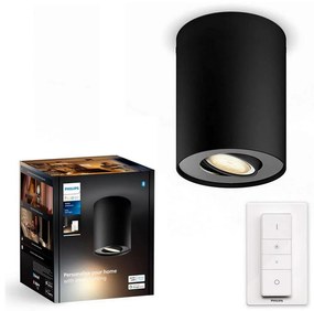 Philips - LED Димируем спот Hue PILLAR 1xGU10/4,2W/230V + д.у. черен