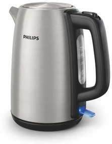 Електрическа кана Philips Viva Collection HD9351/90, 2200W, 1.7l, Метал, Автоматично изключване, Предпазване срещу прегаряне, Сив/черен