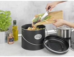 Черен контейнер за компостируеми отпадъци 6 l Nero – Wenko