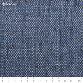 Тъмносиньо двойно тапицирано легло с място за съхранение с включена подматрачна рамка 200x200 cm Elizabeth – Micadoni