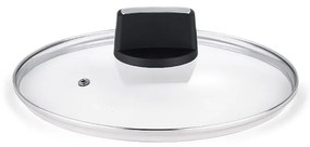 Тенджера Luigi Ferrero Rossy FR-2814, 28x13.5 см, 6.7 л, Незалепващо покритие, Индукция, Стъклен капак с отвор за пара, Червен