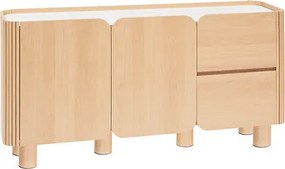 Скрин atmosphera Homelya, 2 врати, 2 чекмеджета, 160 cm, Хевея