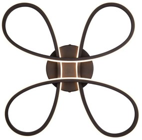 Черна LED светлина за таван 40x40 cm Fly - Trio