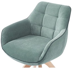 Зелени тапицирани трапезни столове в комплект с подлакътници 2 бр. Donatelo – Marckeric