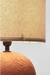 Теракотена керамична настолна лампа с текстилен абажур (височина 32 cm) Irvin – Yes Everyday