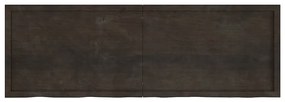 3156457 vidaXL Плот за маса тъмнокафяв 180x60x(2-6) см обработен масивен дъб