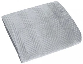 Сребърна кадифена покривка за легло с ватиране Ширина: 220 см Дължина: 240 см.