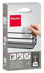 Пластмасови куки в комплект от 4 бр. – Metaltex