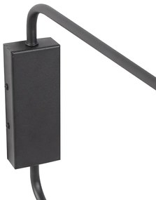 Дизайнерски стенен аплик черен 2-светлина регулируем - Lune