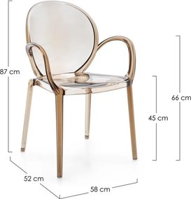 Светлокафяв пластмасов градински стол Camilla – Bizzotto