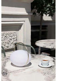 Бяла LED затъмняваща се настолна лампа (височина 19 cm) Orbit – UMAGE