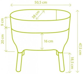 Пластмасов самонапояващ се съд за отглеждане на растения Urbalive – Plastia