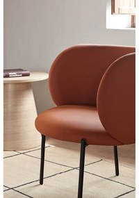 Оранжев фотьойл от изкуствена кожа Mogi - Teulat