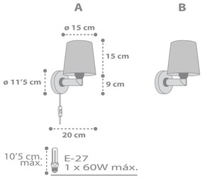 Стенна апличка Ango Starlight-White