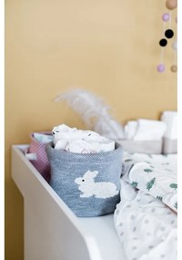 Сив памучен органайзер Зайче, ø 16 cm - Kindsgut