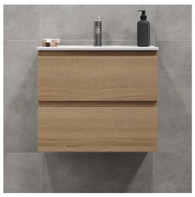 Шкаф за баня с мивка KENWOOD 61 см, дъб