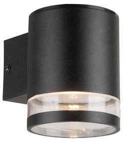 LED външно соларно стенен осветител с сензор LED/1W/3,7V 3000K IP54 черен