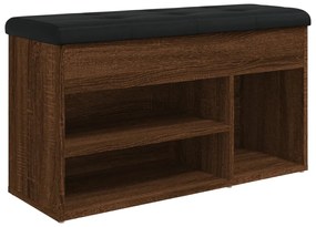 835032 vidaXL Пейка за обувки, кафяв дъб, 82x32x45,5 см, инженерно дърво