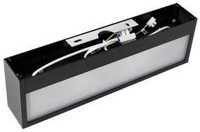 Дизайнерски правоъгълен стенен аплик черен 35 см - Houx