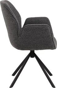 Тъмносив тапициран трапезен стол Aura – Actona