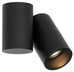 Дизайнерски прожектор черен регулируем - Michael