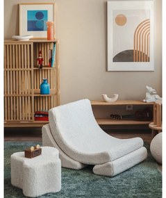 Кремав детски пуф от букле Cloud – Wigiwama