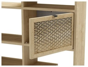 Етажерка за книги в дъбов декор в естествен цвят 95x170 cm Ecrin - Marckeric