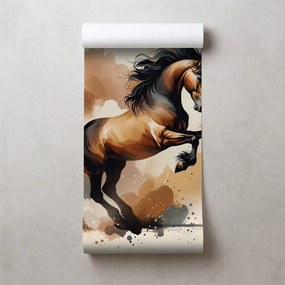 Тапет – Динамичен кафяв кон в движение