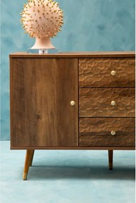 Скрин в тъмно естествен цвят 114x70x39 cm Frida – Premier Housewares