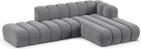 Светлосив ъглов диван (десен ъгъл) Lupine – Micadoni Home