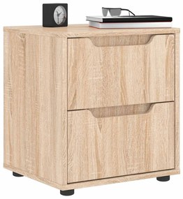 4108283 vidaXL Нощно шкафче "VISNES" Дъб Сонома 45x40x50 cm
