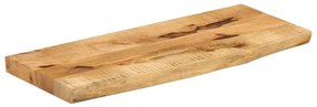 370371 vidaXL Плот за маса, 90x20x3,8 см, жив ръб, грубо мангово дърво масив